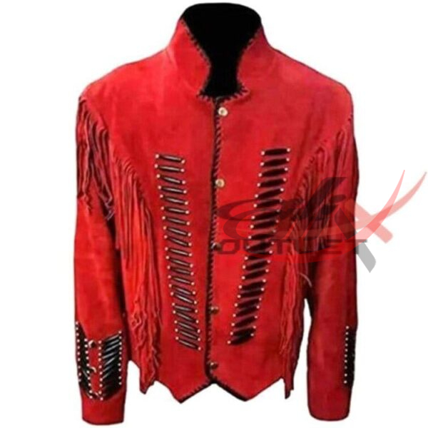 13-1_9f860c6a-f2dc-4884-999b-533a652a12a3 Women's Western Fringed Jacket Red Suede