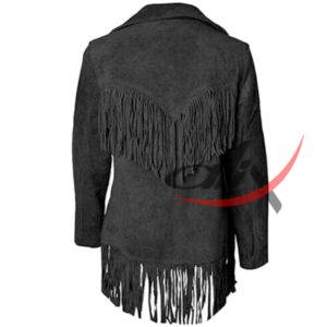 Western Black Suede Jacket for Women Cowgirl - Image 2