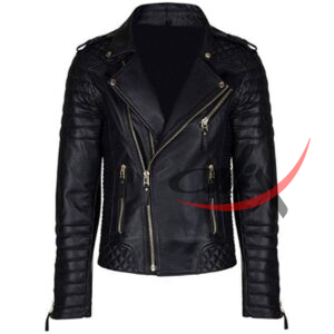 Leather Padded Flop Jacket
