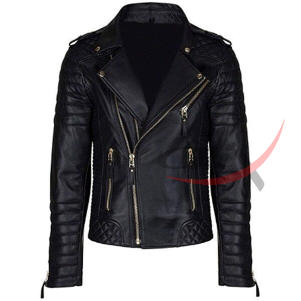 16 (1) Leather Padded Flop Jacket