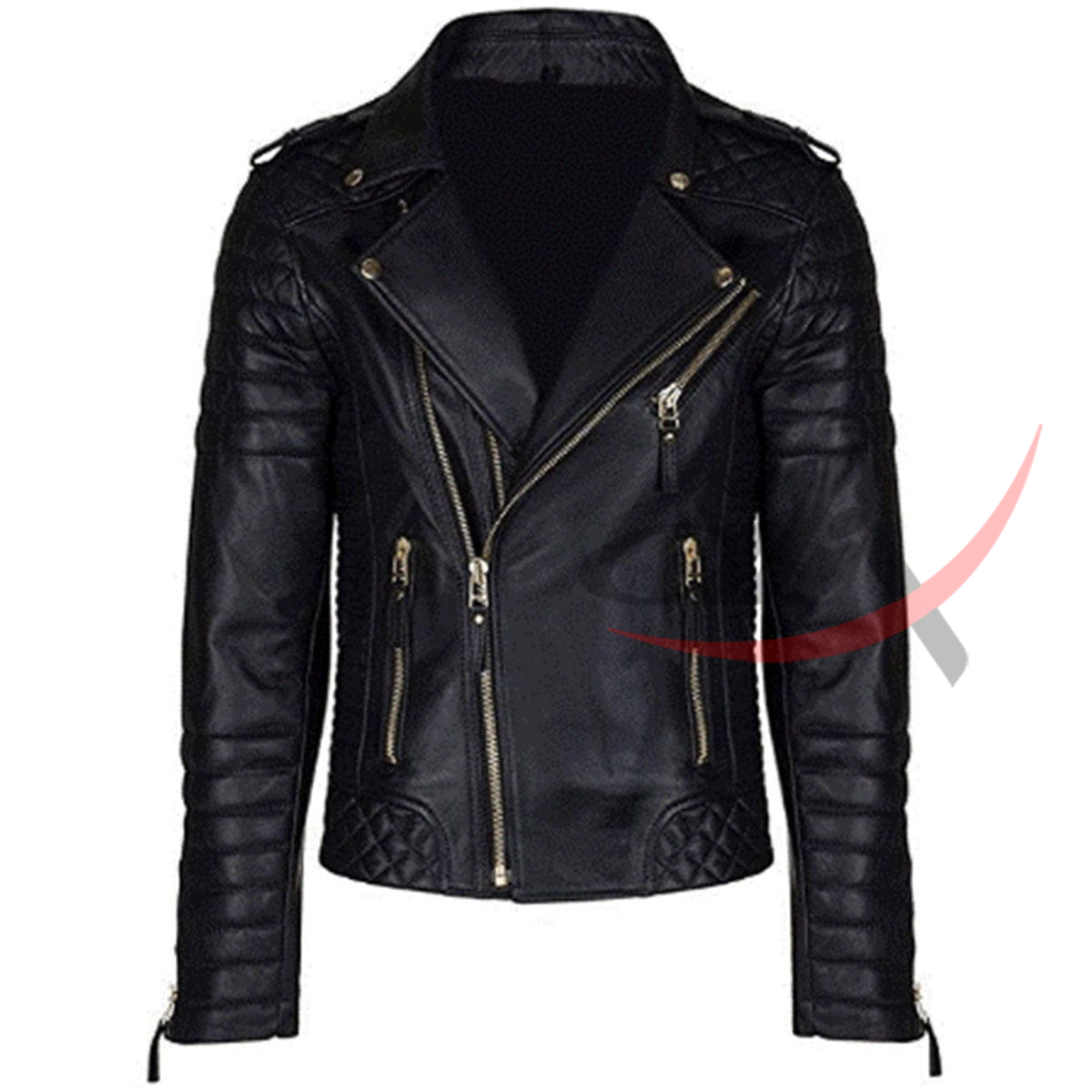 Leather Padded Flop Jacket