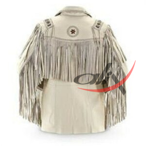 Men's Western Style Fringed Suede Jacket - Image 2