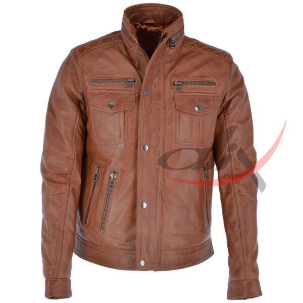 18 (1) Real Leather Seven Pocket Jacket