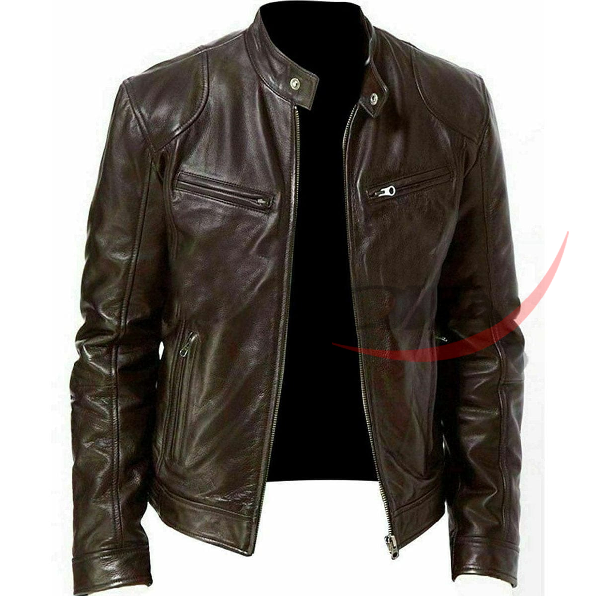 Sword Cafe Racer Biker Leather Jacket