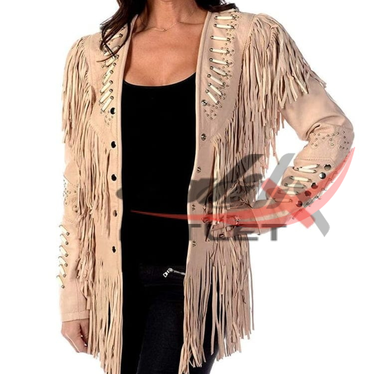 Women's Wild West Suede Jacket Beige