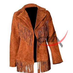 Women's Western Jacket Tan Suede - Image 1