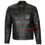 Classic Biker Real Leather Jacket Black