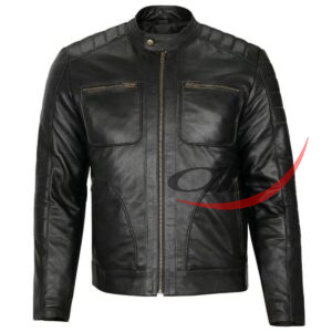 Classic Biker Real Leather Jacket Black