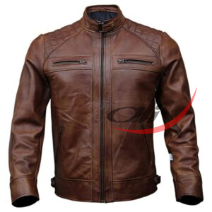 Classic Biker Leather Quilted Style Jacket