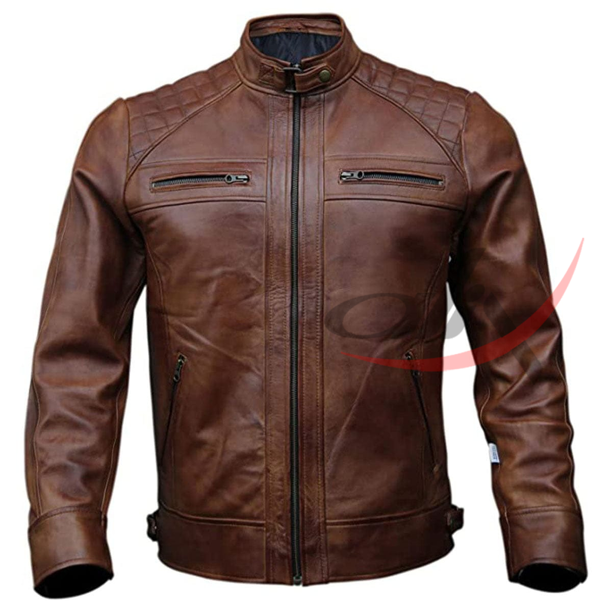 Classic Biker Leather Quilted Style Jacket