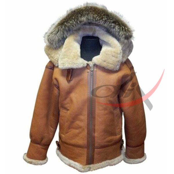 2a Bomber Hooded Leather Jacket