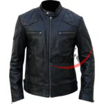 Black Quilted Leather Jacket