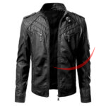 Black Slim Fit Biker Real Leather Jacket