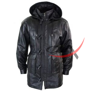 Genuine Leather Duffle Coat