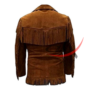 Men's Fringed Suede Jacket - Image 2