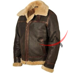 Leather Shearling Bomber Jacket