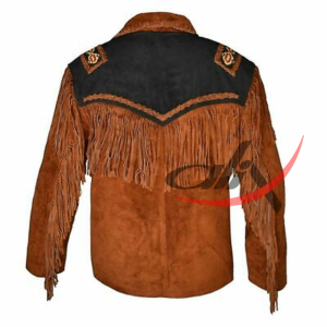 Cowboy Jacket Bone & Beaded Fringed - Image 2