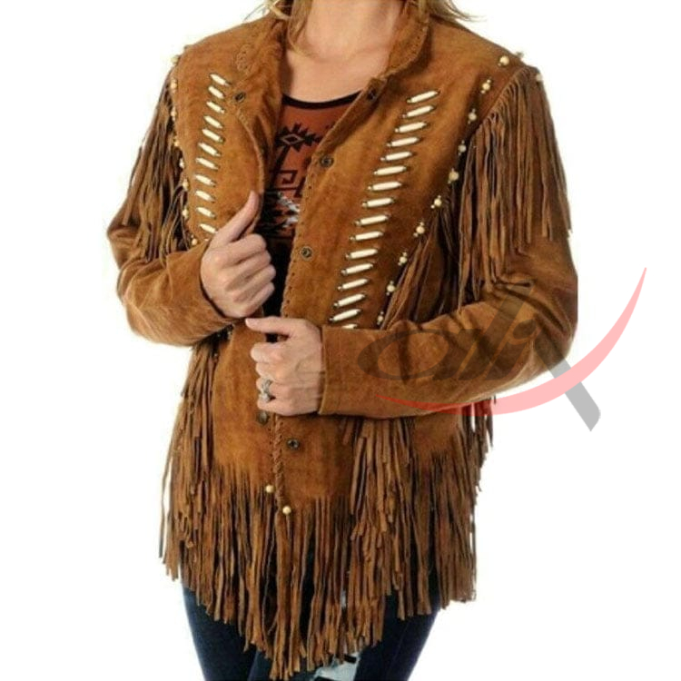 Cowgirl Bone & Fringed Jacket