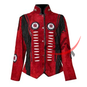 Women's Cowgirl Western Jacket Black & Red