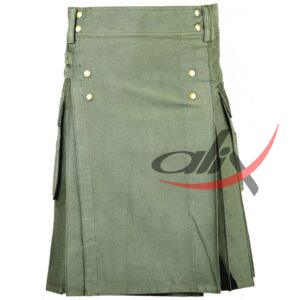 Men's Olive Green Cotton
