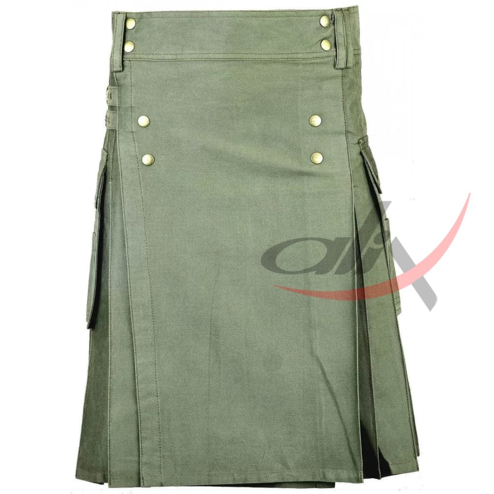 Men's Olive Green Cotton