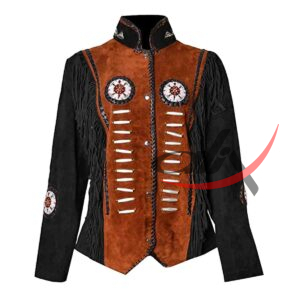 Women's Wild West Suede Jacket Black & Brown