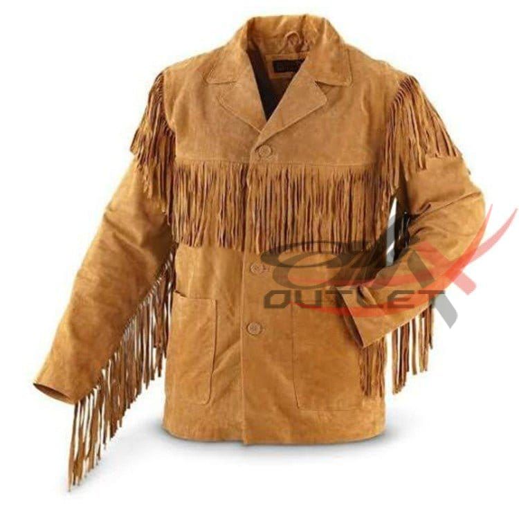 Men's Brown Western Style Cowboy Jacket