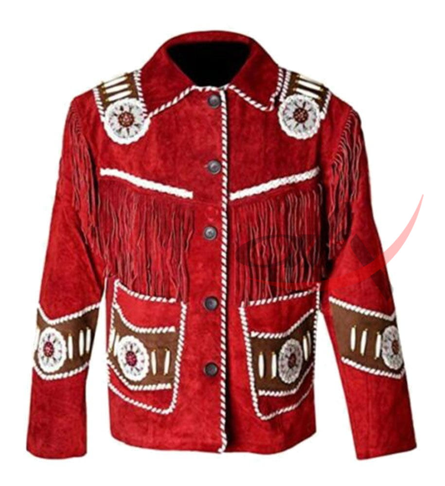 Men's Suede Jacket Bones & Bead Work