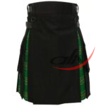 Hybrid Utility Kilt Black Cotton