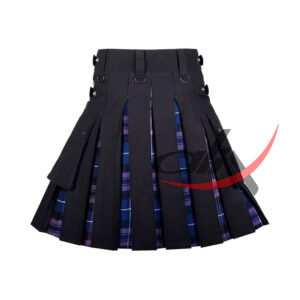 Hybrid Kilt Black Cotton & Pride of Scotland Utility - Image 3
