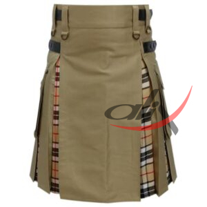 Hybrid Kilt Khaki Cotton & Camel Thompson Utility - Image 3