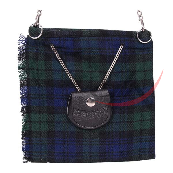 black-watch-tartan-purse-1 Ladies Purse Black Watch Tartan Scottish Kilt Shaped