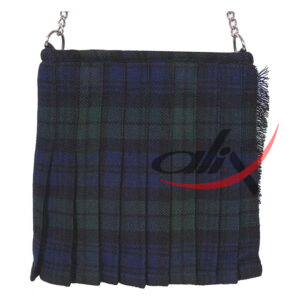 Ladies Purse Black Watch Tartan Scottish Kilt Shaped - Image 2
