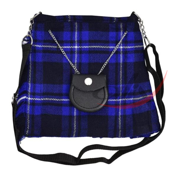 Ladies Purse Blue Tartan