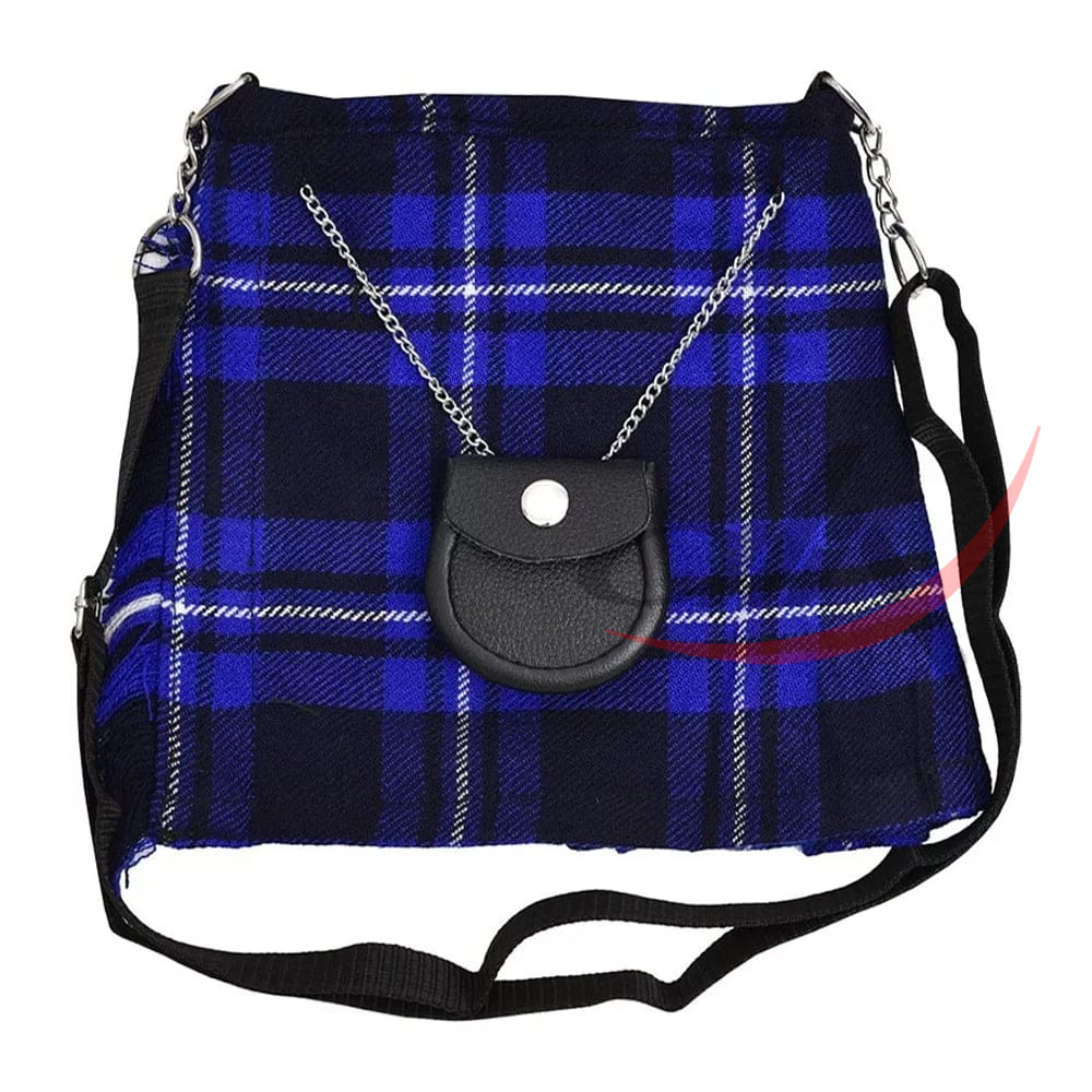 Ladies Purse Blue Tartan