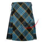 Bias Cut Anderson Tartan Kilt 8 Yard Highlander Kilt