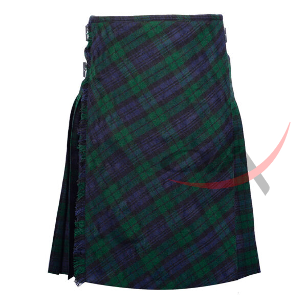Black-Watch-tartan-bespoke-kilt-front Bias Cut Black Watch Tartan