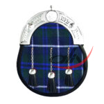 Blue Douglas Tartan Full Dress Leather Sporrans