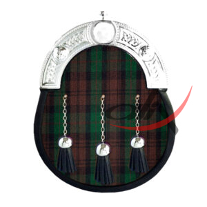 Brown Watch Tartan Full Dress Leather Sporran