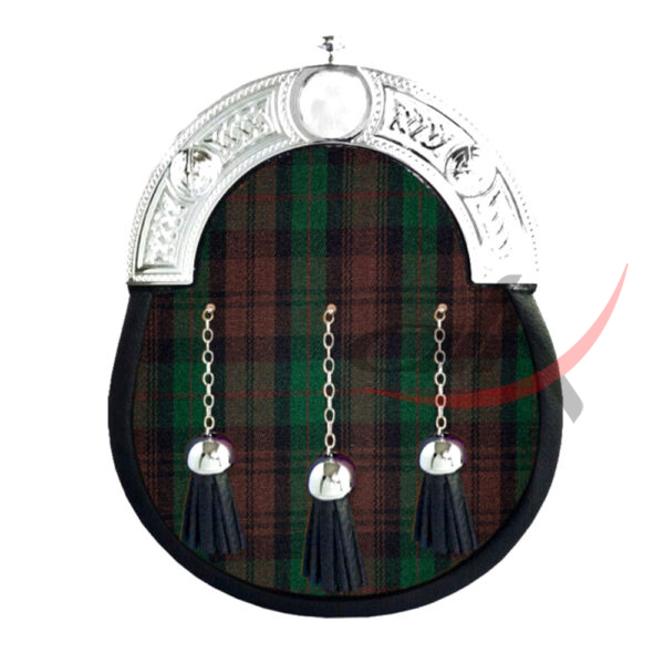 Brown Watch Tartan Full Dress Leather Sporran