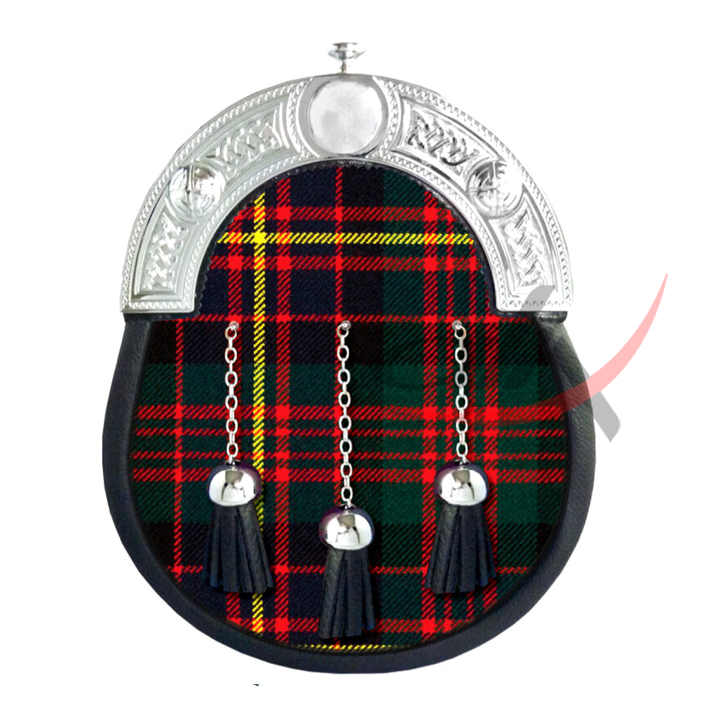 Cameron Tartan Full Dress Leather Sporrans