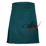 Solid Green Tartan 8 Yard Kilt for Men