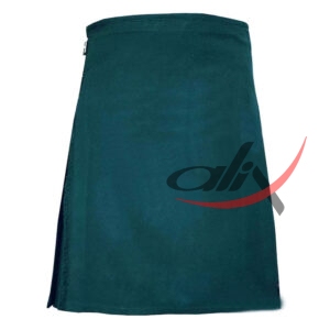 Solid Green Tartan 8 Yard Kilt for Men