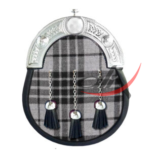 Grey Watch Tartan Outfit Full Dress Leather Sporrans