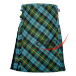 Bias Cut Gunn Ancient Tartan 8Yard Kilt with Apron