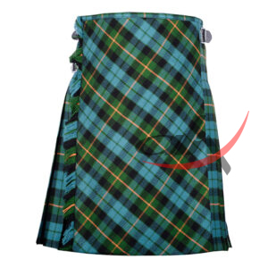 Bias Cut Gunn Ancient Tartan 8Yard Kilt with Apron
