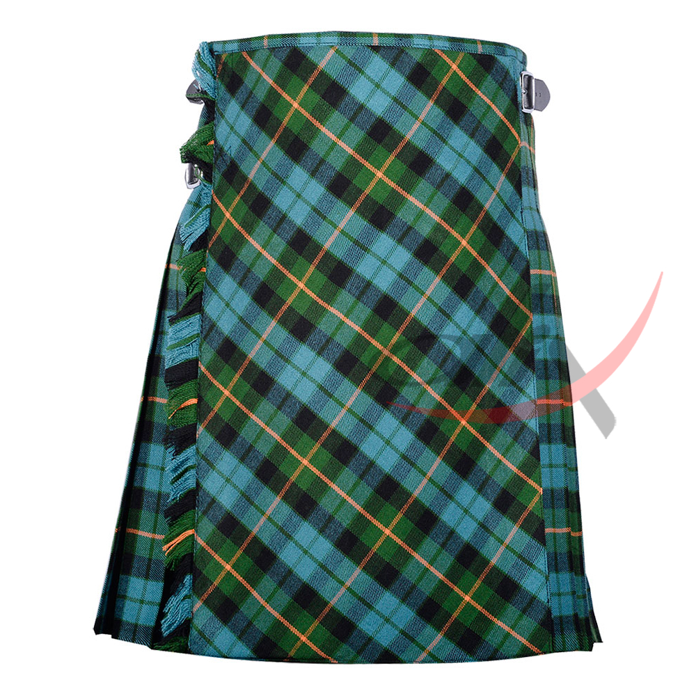 Bias Cut Gunn Ancient Tartan 8Yard Kilt with Apron