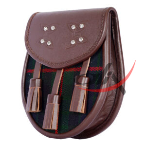 Scottish Sporran Gunn Tartan Brown Leather - Image 4