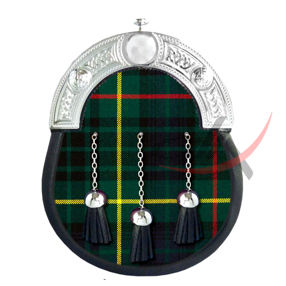 Hunting Stewart Tartan Full Dress Leather Sporrans