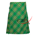 Bias Cut Irish Tartan 8Yard Kilt with Apron